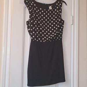 Black and polka dot dress